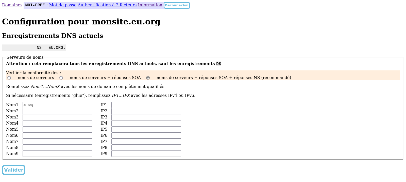 Configuration pour monsite.eu.org