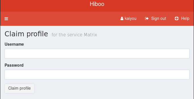 Récupération de profil sur un compte Hiboo